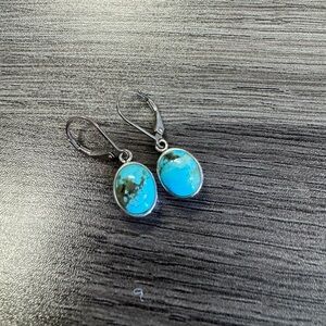 Sterling silver earrings with stone